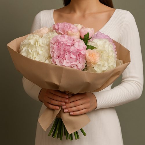 Букет Гортензий «Облачная гармония»